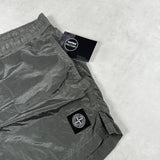 Nylon Metal Swim Shorts Silver