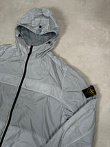 Garment Dyed Crinkle Reps Hooded Jacket Light Blue