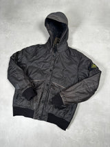 Mussola Gommata Hooded Jacket Black