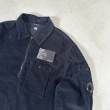 1/2 Zip Corduroy Overshirt Navy