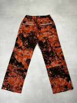 Earth Mapping Camouflage Cargo Trousers Orange