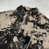 Earth Mapping Camo 1/4 Zip Sweatshirt Dove Grey