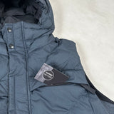 Opaque Nylon Tela Hooded Gilet Navy