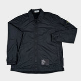 Crinkle Reps Nylon Zip Overshirt Black