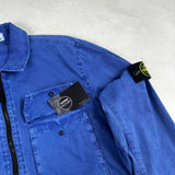 Brushed Cotton Overshirt Blue
