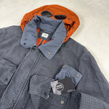 Check Multi Pocket Lino Flax Goggle Jacket Check