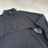 1/4 Zip Pop Ripstop Smock Black
