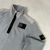 1/4 Zip Panel Sweatshirt Grey