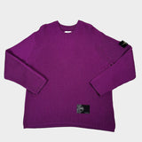 Chunky Ribbed Crewneck Jumper Purple