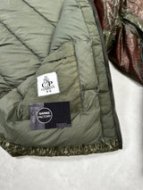 Kan - D Hooded Down Jacket Red & Green