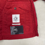 Multipocket Nylon Chrome Goggle Jacket Red