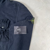 Multi Pocket Utility Mock Neck Sweatshirt Black