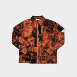 Earth Mapping Camouflage Jacket With Primaloft Insualtion Orange
