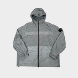 Garment Dyed Crinkle Reps Hooded Jacket Light Blue