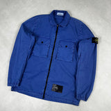 Brushed Cotton Overshirt Blue