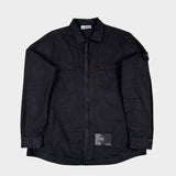 Double Pocket Zip Overshirt Black