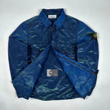 Nylon Metal Weft Overshirt Blue & Green
