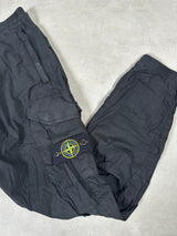 Compass Patch Cargo Trousers Black