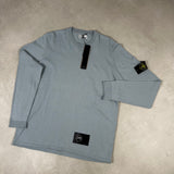 Cotton Knit Sweatshirt Light Blue
