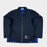 Tela Resinata Block Canvas Overshirt Navy