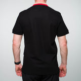 Edney Stripe Collar Polo Shirt Black - ADD PIC OF BOX