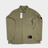 Cotton / Linen Blend Overshirt Sand