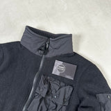 Utility Pocket Wool Zip Jumper Black