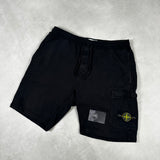 Cotton Sweat Cargo Shorts Black