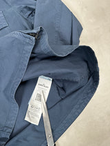 Supima Cotton Twill Stretch Overshirt Blue