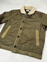 Mussola Gommata Sherling Collar Flight Jacket Olive