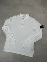 Long Sleeve Polo Shirt White