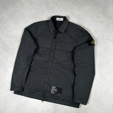 Supima Cotton Twill Stretch Overshirt Grey