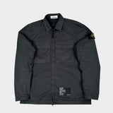Supima Cotton Twill Stretch Overshirt Grey