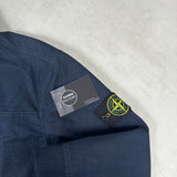 Tela Resinata Block Canvas Overshirt Navy