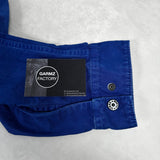 Garment Dyed Zip Overshirt Blue