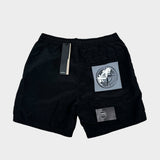 Nylon Metal Compass Print Shorts Black