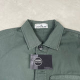 Supima Cotton Button Overshirt Green