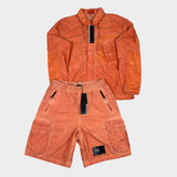 Uneven Pigment Dyed Nylon Smeriglia Set Orange