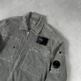 Corduroy Zip Overshirt Grey