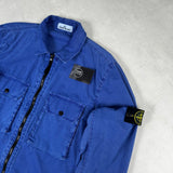 Brushed Cotton Overshirt Blue