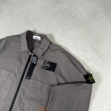 Supima Cotton Poster Four Print Overshirt Grey