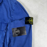 Brushed Cotton Overshirt Blue