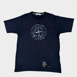 Compass Print T - Shirt Navy