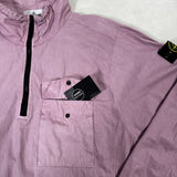 Garment Dyed 1/2 Zip Overshirt Pink