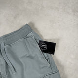Cotton Fleece Cargo Shorts Blue