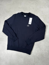Stitched Logo Crewneck Sweatshirt Navy