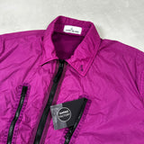 Crinkle Reps Zip Overshirt Purple