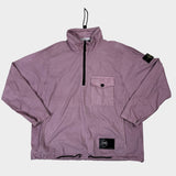 Garment Dyed 1/2 Zip Overshirt Pink