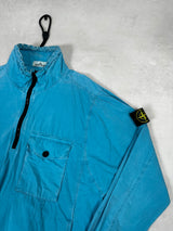 Garment Dyed 1/2 Zip Overshirt Light Blue