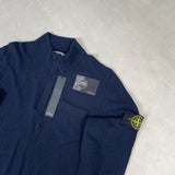Towelling 1/4 Zip Sweatshirt Navy